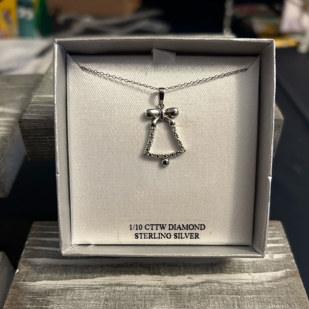 Sterling Silver Bell Necklace - After Christmas Sale Reg $100